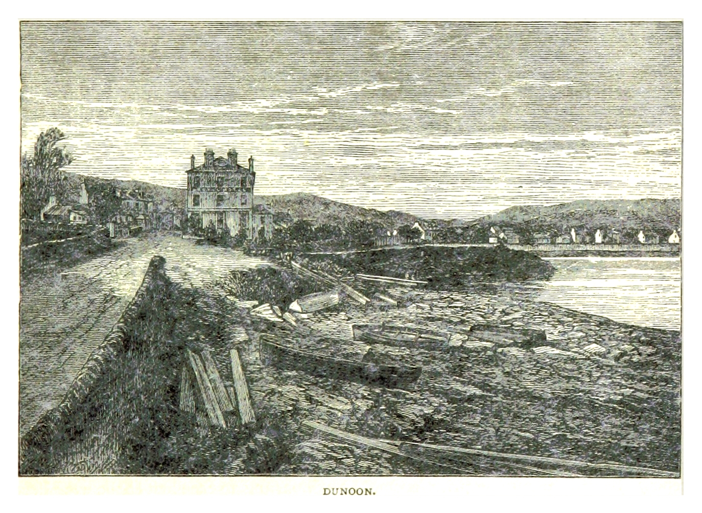 Engraved illustration of Dunoon and the Firth of Clyde, published 1883.